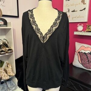 CAbi Black Lace sweater